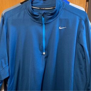 Nike Men’s Blue Performance Half-Zip running pullover size xl dry fit